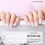 Semi-Cured Gel Nail Strips 3D Foil Glitter Glossy Design (MOQ=3)