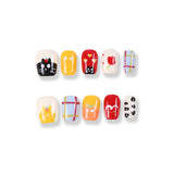 Cartoon cute kitten hand-painted summer new pure hand-worn nail patch