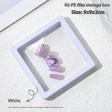 Transparent PE film suspension box press on nails storage box