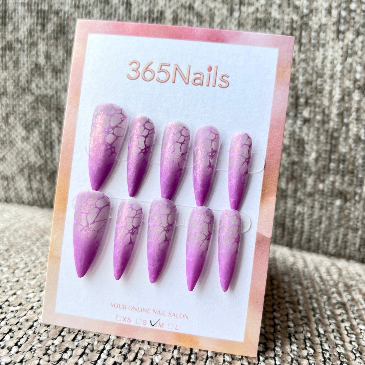 365nails：「迷幻裂紋漸層」 – 手工製穿戴甲（哥德龐克／藝術潮流）