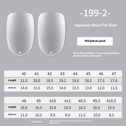 Nail Tips Amazon popular press on nails matte 450 almonds free of engraving ultra-thin and seamless patch manicure fake nails