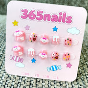 365nails: "Sweet Bear's Candyland" – 3D Character Handmade Short Nails