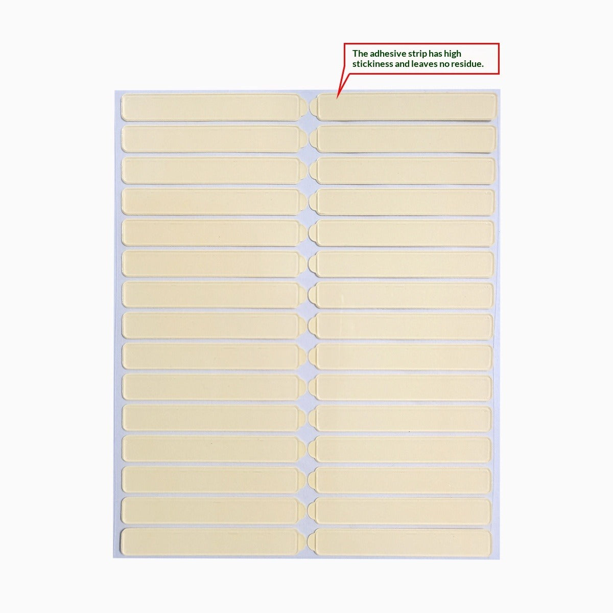 Crystal adhesive strips for press-on nail display cards