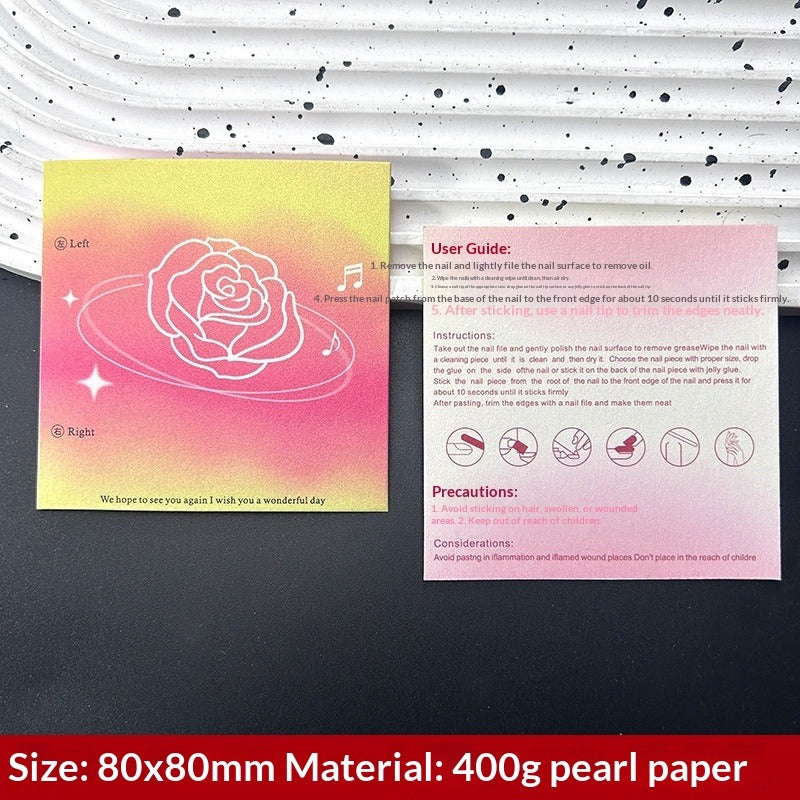 Classic White Display Cards for Press On Nail Sets (MOQ=50)