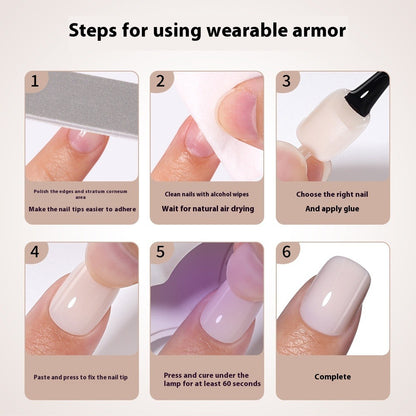 Nail Tips Hot-selling solid color press on nails fake nail short square nail art simple nude work in progress 150 pieces