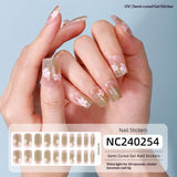 Semi-Cured Gel Nail Strips Floral Star Heart Cow-Print Mix Design (MOQ=3)