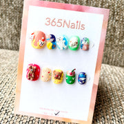 365nails: "Doces Gostosuras" – Animais 3D & Berloques Feitos à Mão em Unhas Curtas