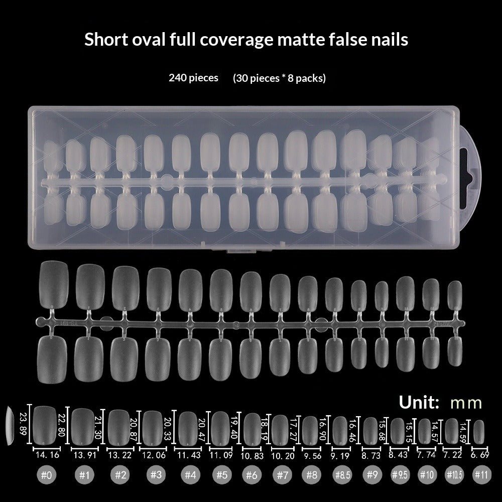 365nails 240PCS 霧面全覆蓋甲片｜6款形狀 超薄無縫穿戴甲套組