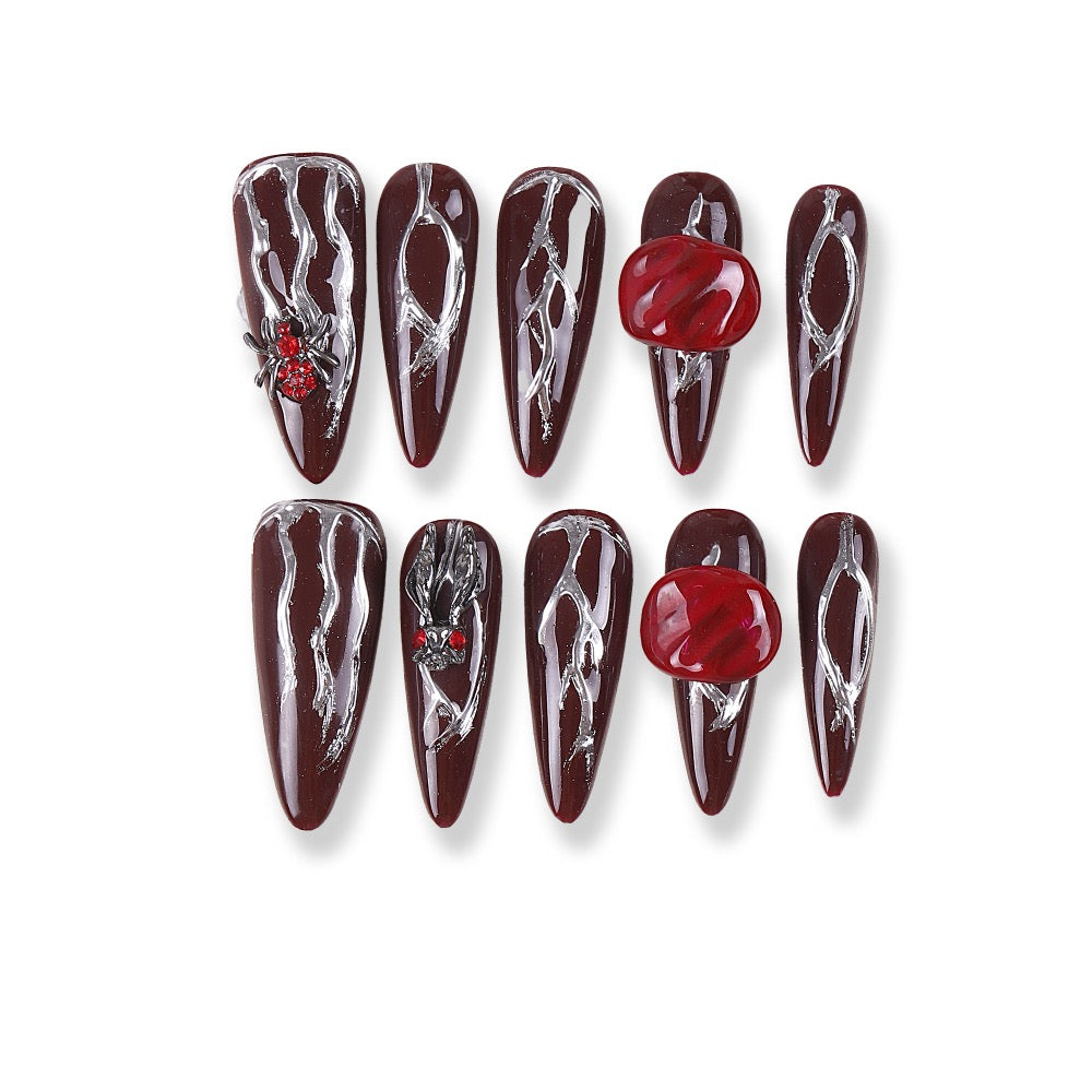 365Nails Crimson Bite Stiletto Press-On Nails