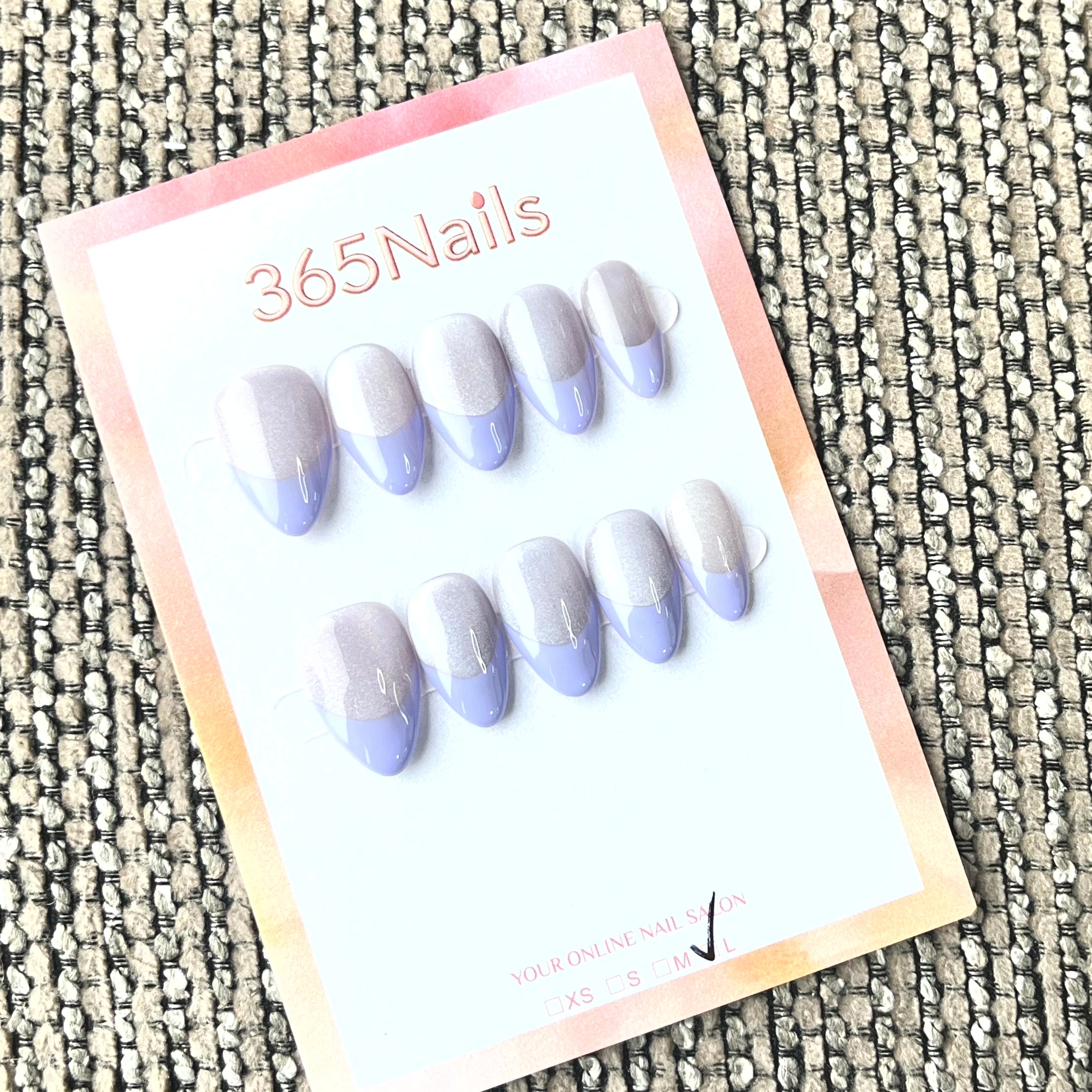 365nails 황혼의 안개 모던 프렌치 팁 수제 숏 네일
