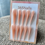 Peach Cream Dragon Claw Stiletto Press On Nails｜Soft Nude Jelly Finish｜365Nails Premium Handmade Dragon Series