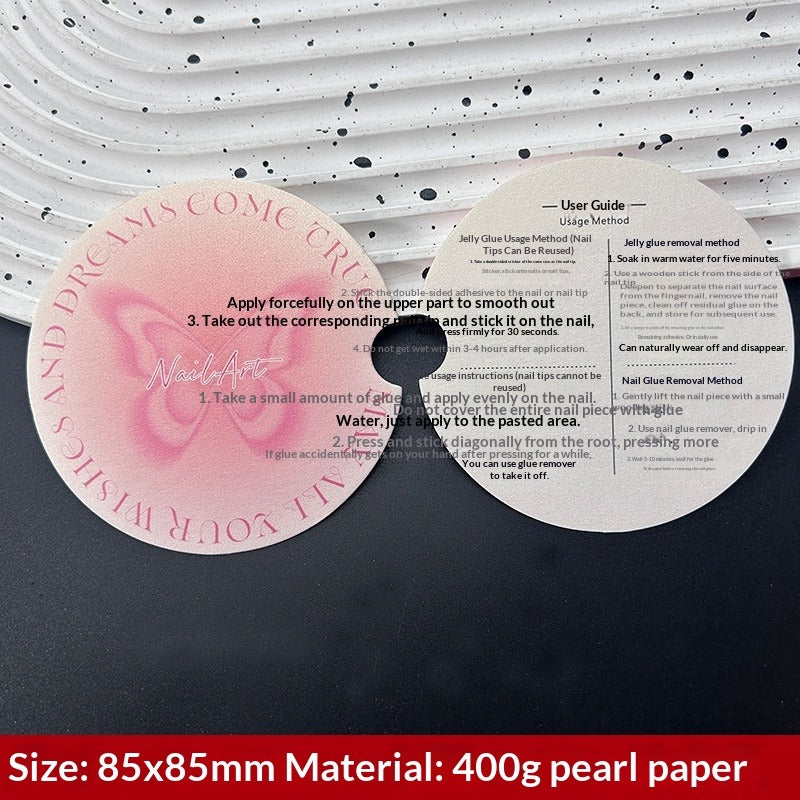 Pearl Finish Display Cards for Handmade Press On Nails (MOQ=50)