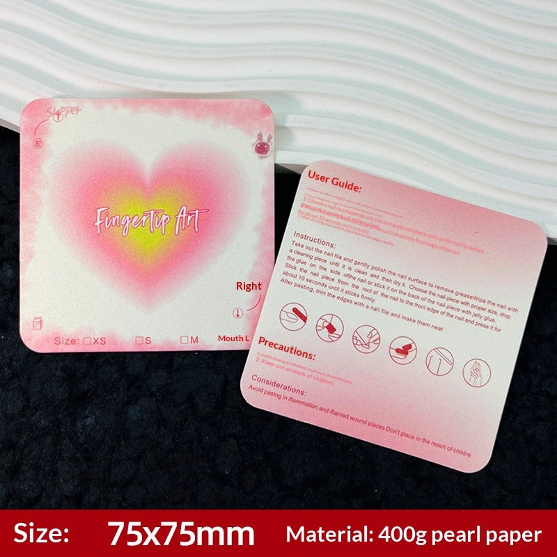Gradient Pearl Butterfly Press On Nail Display Cards (MOQ=50)