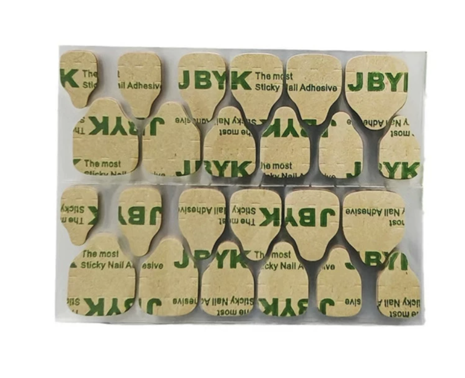 5 packs of nail crystal bars, 500 pieces of nail glue, 1000 pieces of kraft paper jelly glue, 500 pieces of pink nail rubbing strips