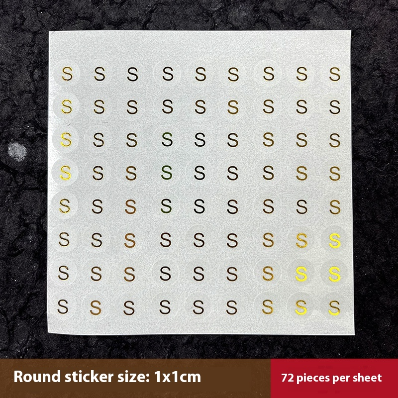 Press-On Nails Instruction Card  transparent pvc self-adhesive waterproof clothing size sticker round label