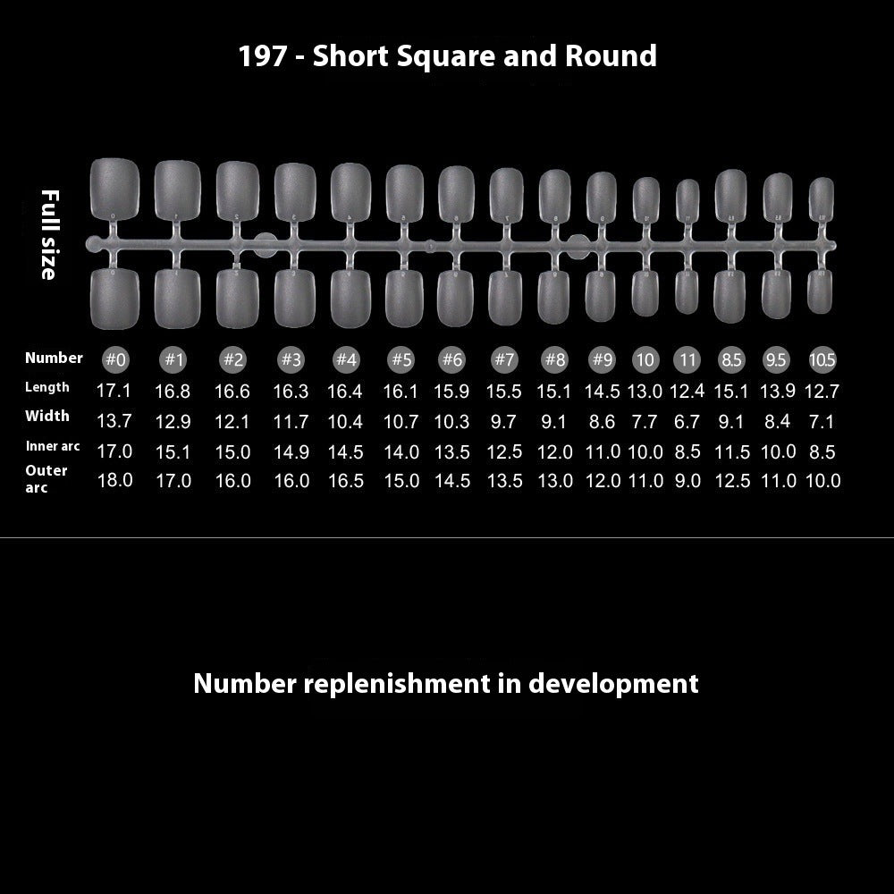 Nail Tips Transparent nail piece wholesale 30 pieces, full number, light and thin, full sticker, trapezoidal non-marking, wear-free patch, frosted nail piece