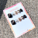 365nails: "Angelic Chrome Bow" – Blush Ombre & 3D Molten Silver Handmade Coffin Nails