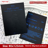 Press-On Nails Instruction Card Black cardboard light luxury y2k wind (MOQ:50 pieces)