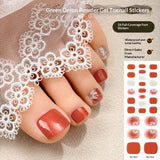 Semi-Cured Gel Nail Strips Korean Japanese Toe Art Style (MOQ=3)