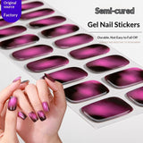 Semi-Cured Gel Nail Strips French Style Soft Color Gradient Glossy Set (MOQ=3)