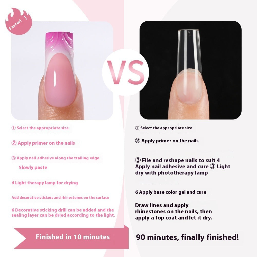 Press on nails advanced sense belt drill three-dimensional detachable nail art Spice girl fake nail press on nails wholesale