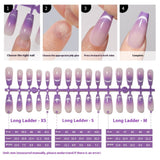 New press on nails Advanced Sense Crescent Cat Eye Prefabricated Short Ladder Nail 30 pieces Removable Nail Art False Nail Pieces
