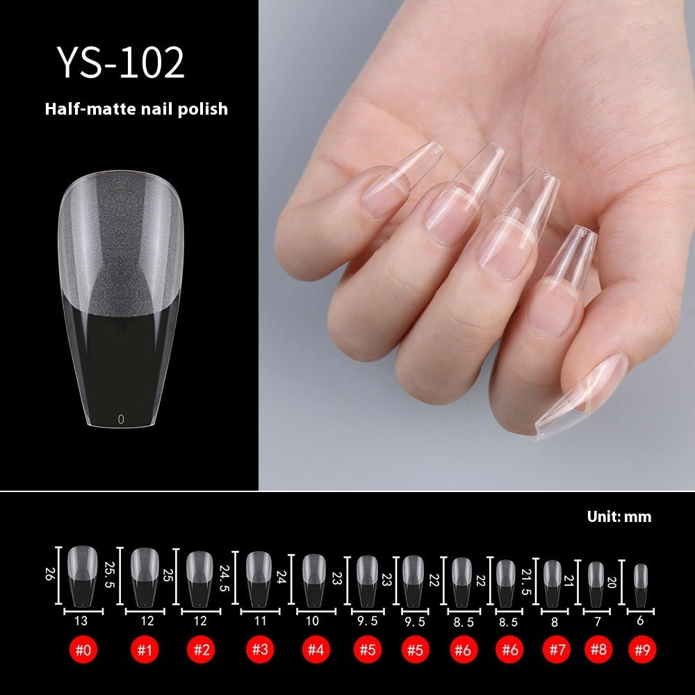 Nail Tips Nail pads are transparent and semi-matte, fully pasted, ultra-thin and non-marking (MOQ=3)