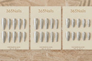 "Sparkling Silver" - Glitter Handmade Nails (3 Shapes Available)