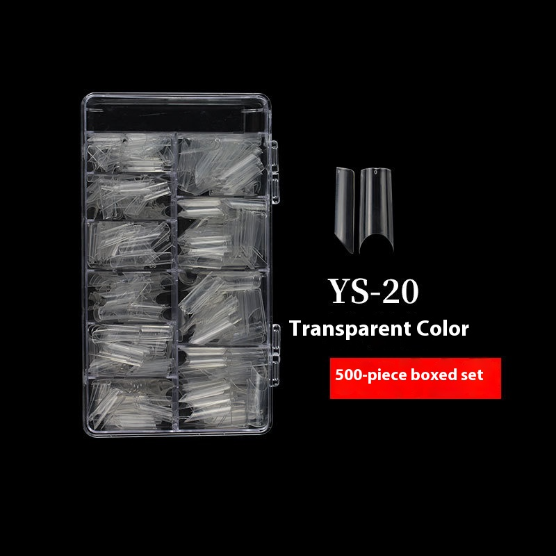 Nail Tips semi-stick water pipe nail piece, French C-arc false nail press on nails patch, extended square head C-type water pipe nail