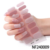 Semi-Cured Gel Nail Strips Pure Color Mismatch Pastel Glossy Set (MOQ=3)