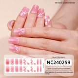 Semi-Cured Gel Nail Strips Floral Star Heart Cow-Print Mix Design (MOQ=3)