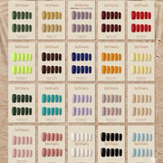 "Structured Medium Square" - Solid Color Handmade Nails (20 Colors Available)