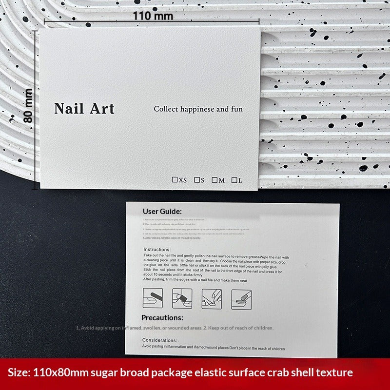 Horizontal Textured Press On Nail Display Cards (MOQ=50)