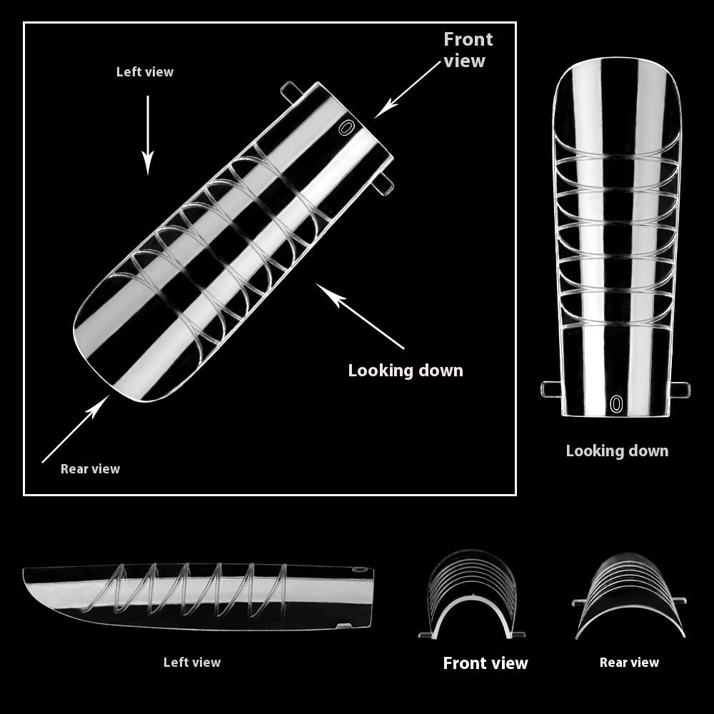 Nail Tips New Nail Art Mold 140 Pieces Boxed Transparent Rapid Phototherapy Extension Nail Fit Thin Crystal Extension Scale Nail