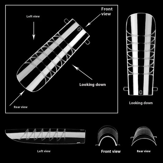 Nail Tips New Nail Art Mold 140 Pieces Boxed Transparent Rapid Phototherapy Extension Nail Fit Thin Crystal Extension Scale Nail