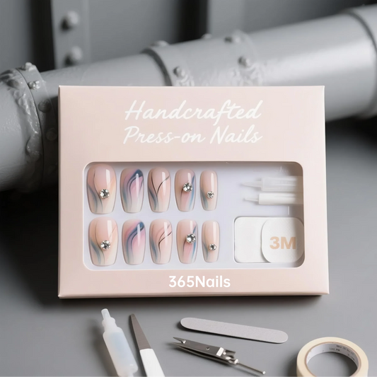 Custom Handcrafted Press-On Nails | Design from Your Image | Logo/Packaging Branding Available