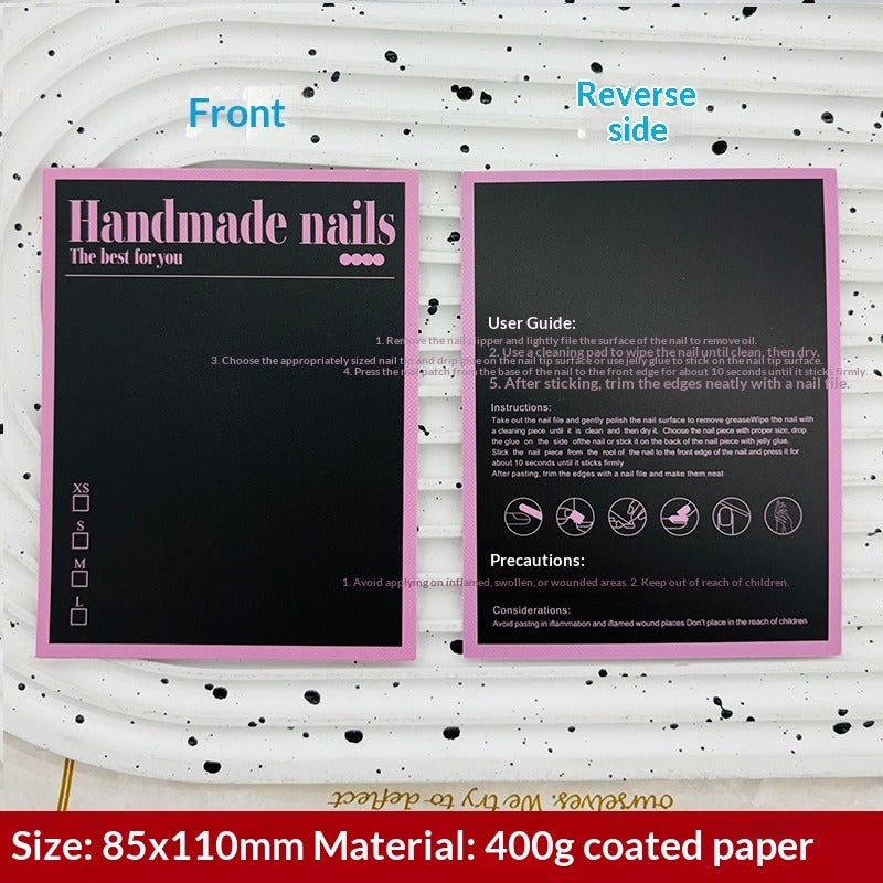 Minimal Gradient Copperplate Paper Display Cards for Press On Nails (MOQ=50)