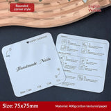 Soft Cotton Texture Press On Nail Display Cards (MOQ=50)