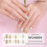 Semi-Cured Gel Nail Strips 3D Foil Glitter Glossy Design (MOQ=3)