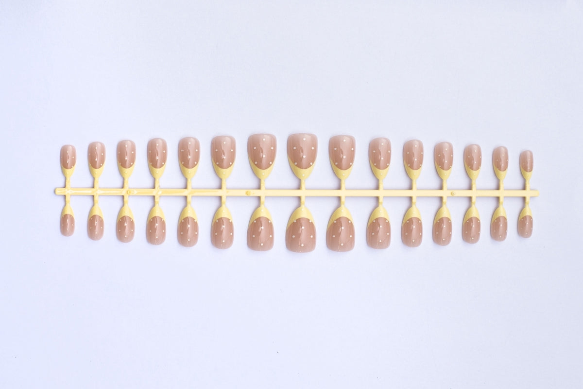 Naidu 30-Piece Double-Layer French Press-On Nails - 16 Color Options
