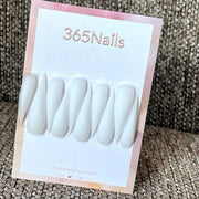 Porcelain Current - White Wave Press-On Nails