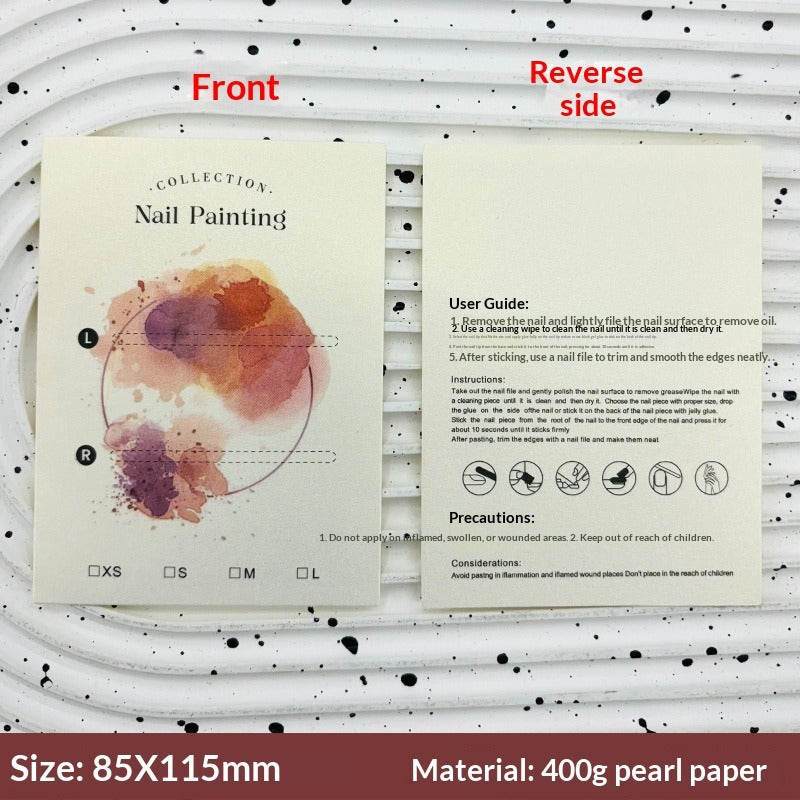 Custom Printed Display Cards for Press On Nail Packaging (MOQ=50)