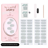 Semi-Cured Gel Nail Strips Pure Solid Glitter Glossy Design (MOQ=3)