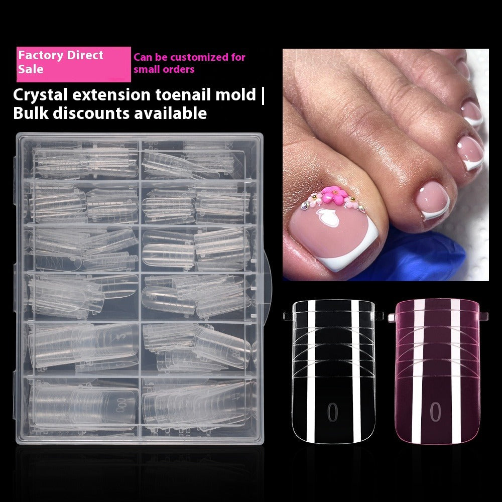 Nail Tips Crystal toenail nail mold with scale extension nail mold, foreign trade special nail mold 120 pieces
