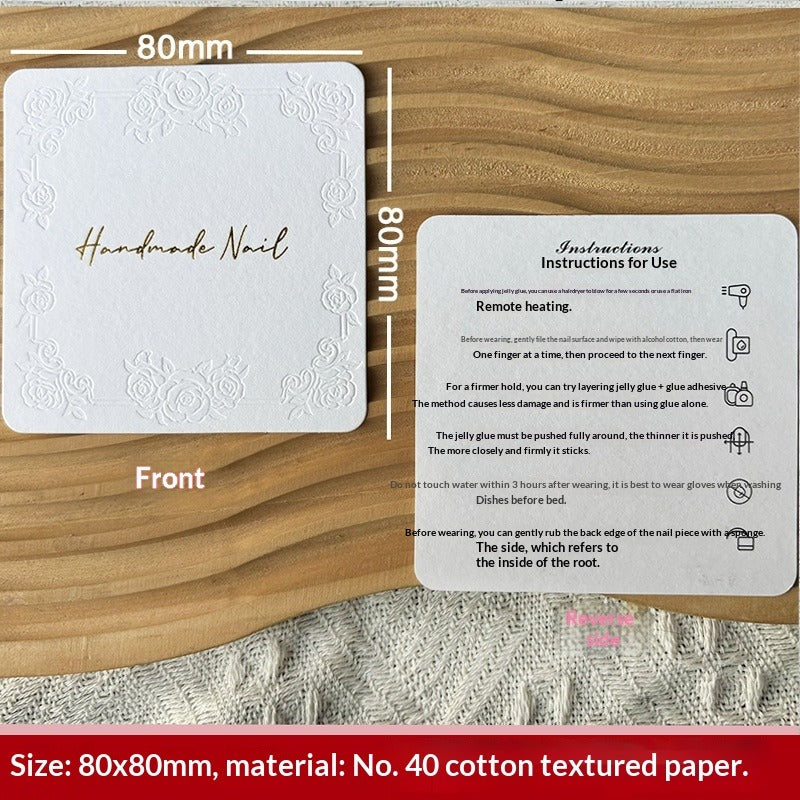 Classic White Display Cards for Press On Nail Sets (MOQ=50)