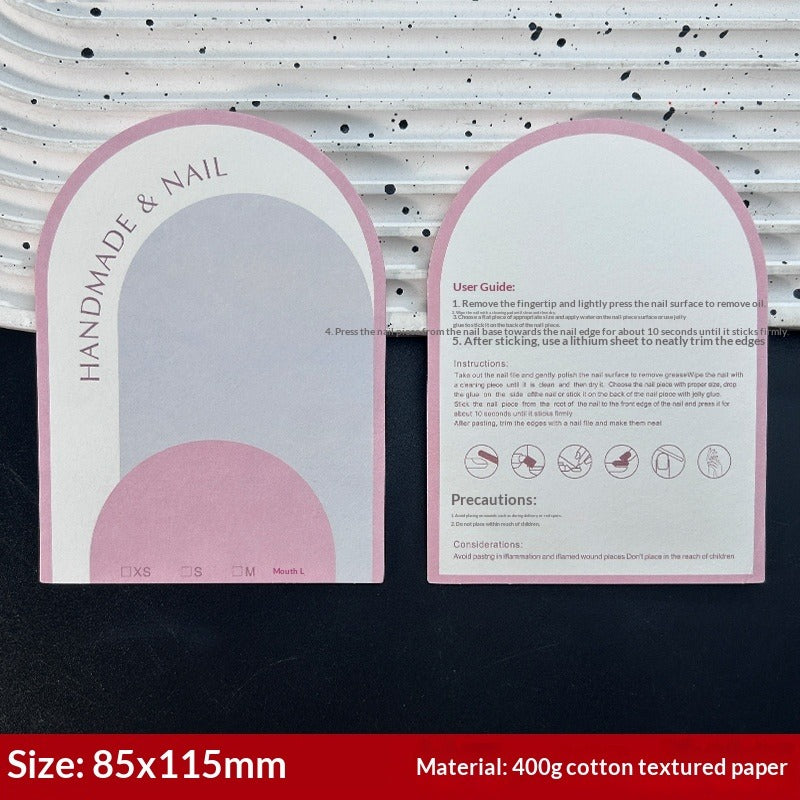 Arch Shape Display Cards for Handmade Press On Nails (MOQ=50)