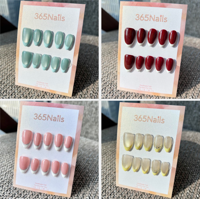 Classic & Cat Eye French Tip Press-On Nails Collection | Multi-Color & Glitter Options