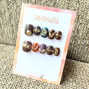365nails: "Gilded Abalone" – 3D Chrome & Crushed Shell Handmade Squoval Nails
