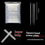 Nail Tips hot-selling ultra-rectangular nail pads,  new 120-piece square head full sticker fake nail lengthened nail pads