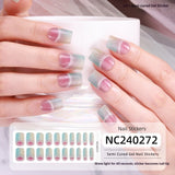 Semi-Cured Gel Nail Strips Sparkle Cat Eye Magnetic Glossy Design (MOQ=3)